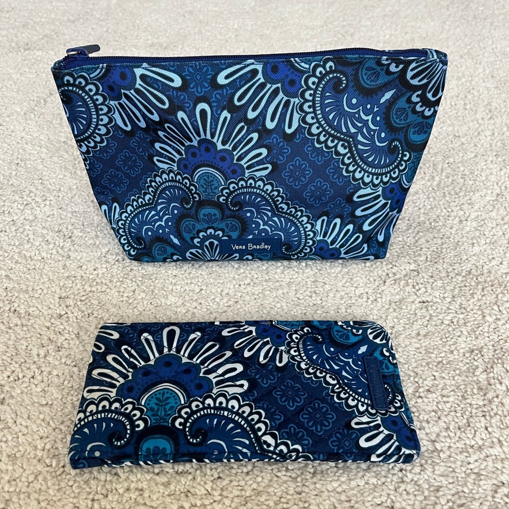 Vera Bradley Cosmetic Bag and Matching Eye Glass Holder